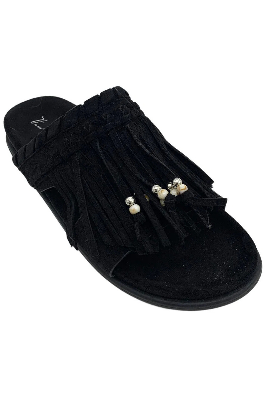 Vintage Havana Women's Sundance Slip-On Slide Sandals Black - Medium